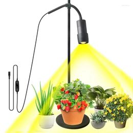Lampes de culture LED pour plantes d'intérieur, avec minuterie, 3/6/12 heures, puissance de croissance, facile à utiliser