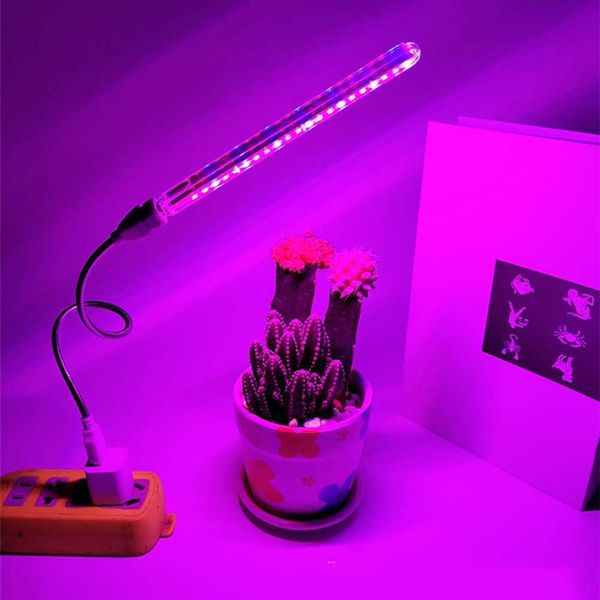 Grow Lights LED Growing Light USB Phyto Lamp Full Spectrum Fitolampy Indoor Filling Light Flower Potted Plant Light 5V 10W Lámpara de mesa pequeña P230413