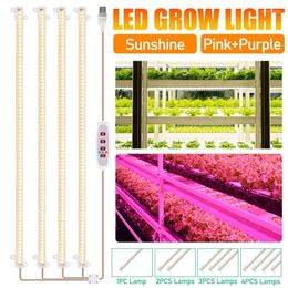 Kweeklichten LED -licht Volledig spectrum USB Bar Lamp voor planten Hoge lichtgevende efficiëntie 50/30 cm Tent Greenhouses Bloemen