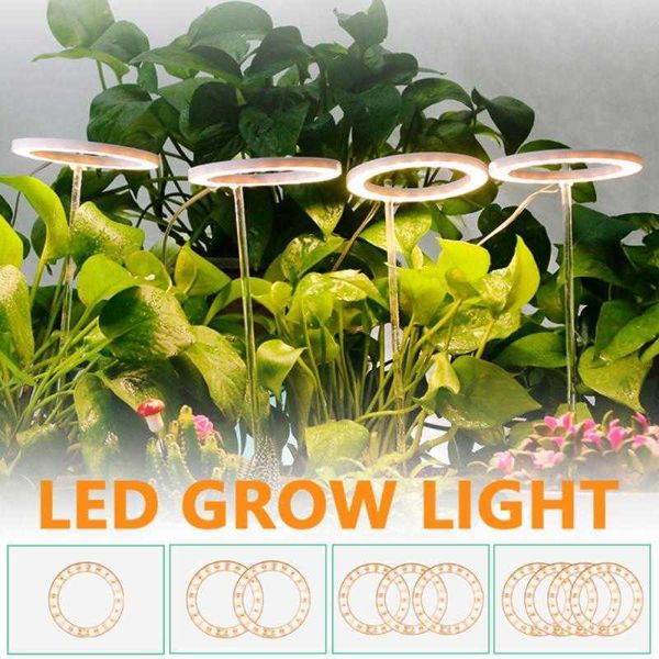 Luces de cultivo Luces LED Anillo de luz de crecimiento DC5V USB Espectro completo Phytolamp Lámparas de cultivo Iluminación Plantas para el hogar Plántulas Crecimiento Flor Interior P230413