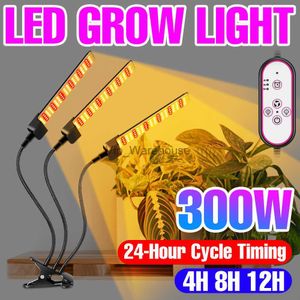 Grow Lights LED Plante Lumière Cultiver Phyto Lampe Spectre Complet Serre Clip Hydroponique Lumières Intérieur Fleur Semis Tente Boîte Timing Dimmable YQ230926