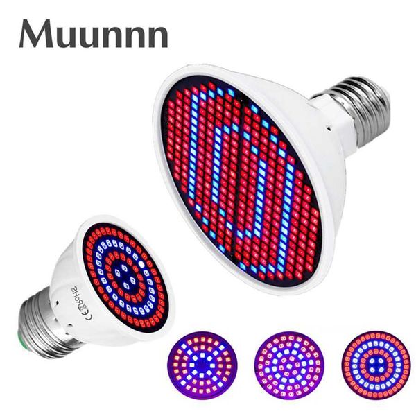 Grow Lights Muunnn LED grow light Hydroponic Growth Light E27 Led Grow Bulb Full Spectrum 220V Lámpara UV Planta Flor Plántulas Alta calidad P230413