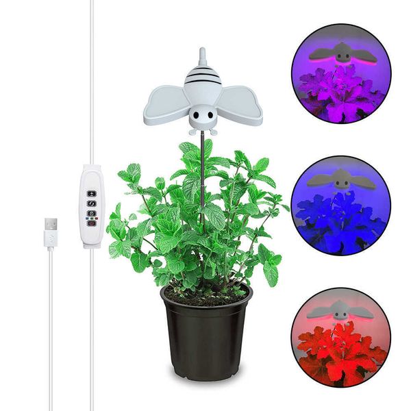 Luces de crecimiento Nuevo espectro de lámpara de planta LED imitación solar interior hogar abeja varilla telescópica tipo relleno de carne luz caja de cultivo luz uv P230413