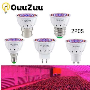 OuuZuu 2 pièces LED Phytolamp pour plantes spectre complet cultiver ampoule E27 semis grandir lumière UV plantation lumière plante croissance lampe P230413