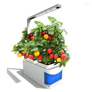 Luces de cultivo Sistema de cultivo hidropónico automático inteligente Cultivo sin tierra de macetas pequeñas con luz LED Enchufe de la UE