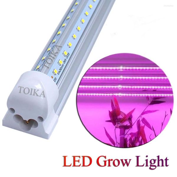 Luces de cultivo Toika 15 piezas 2 pies 3 pies 4 pies luz LED de espectro completo 30/60/90/120 CM forma de V T8 tubo integrado para plantas de invernadero