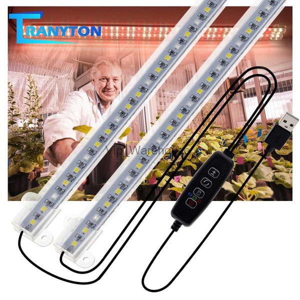 Luces de cultivo USB LED Luz de cultivo DC 5V 2835 Tiras Lámpara de cultivo de plantas 30 cm 50 cm Rojo / Azul / Blanco Cambiable con interruptor para Phytolamp interior YQ230926