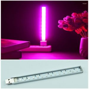 Luces de cultivo, barra de luz LED USB, DC5V, espectro completo, lámpara de cultivo de plantas rojas y azules para plantas, crecimiento de plántulas