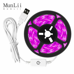 GROEP LICHTEN USB PLANT LED LAMP PHYTO KRIJGEN LICHT VOLLEDIGE SPECTRUM DIMBABLE Strip LED voor binnenplanten Zaailingen Bloem 0,5 m 1m 2m 3m P230413