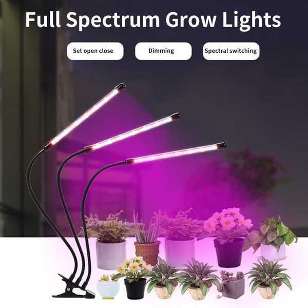 Grow Lights Lumière UV Pour La Croissance Des Plantes Led USB Panneau À Spectre Complet Rotation De La Lampe Phyto Flexible Phytolamp Serre Cultiver La Lumière Fleur D'intérieur P230413