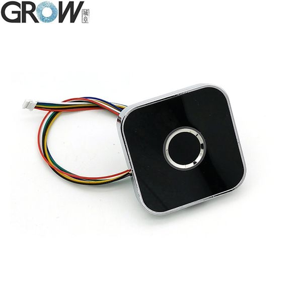 GROW R502-AW Anillo redondo de aleación de zinc Control LED DC3.3V Escáner capacitivo del sensor del módulo de huellas dactilares