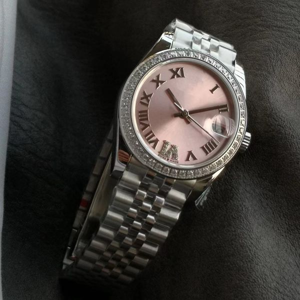 Reloj de alta calidad de fábrica ZM M278384RBR-0028 Reloj Fine Steel Case Spapphire Glass Mirror Pink Dial Roman Dial 2836 Movimiento mecánico automático 31 mm