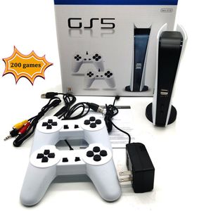 GS5 Retro Video Game Console Nostalgic Host 5 USB Wired Game Station kan 200 klassieke 8 bit handheld draagbare games opslaan met 2 GamePads P5 G155 voor kind