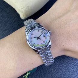 GSF Women's Watch 2236 Tamaño de movimiento mecánico 28 mm 904L Correa de acero Capilla Sapphire Cristal vidrio impermeable