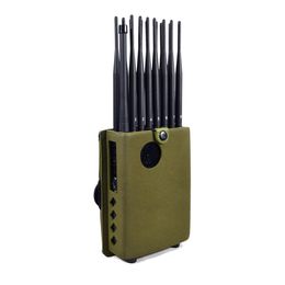 Alligator portable 16 antennes 5G stoorzenders blokkeren CDMA/GSM800/DCS1800/UMTS2100/GPS/Lojack/VHF/UHF/WIFI2.4G 5.8G/315/433/868