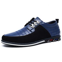 GSOHINO Mocassins Oxford décontractés à lacets en cuir pour homme - Chaussures de sport formelles - Respirantes et confortables - Travail de bureau, marche et conduite