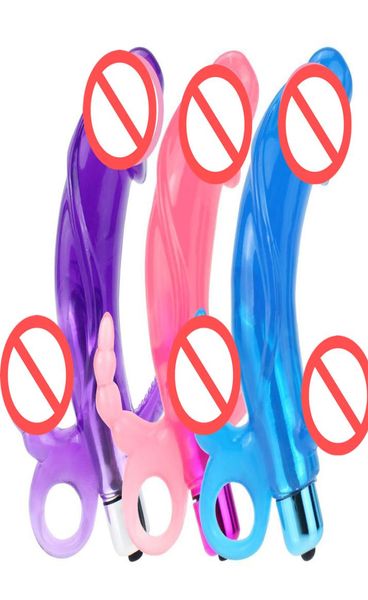 Vibrador Gspot Jelly consolador pene vibrador punto G estimulador de clítoris masajeador juguete sexual para mujeres masturbador femenino velocidad única h6264142