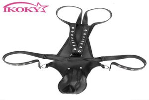 Gstrings Ikoky SM Self Bondage Pants Sex Toys for Man Sexy masculino G Strings ropa interior Juegos para adultos Jugar productos eróticos58533203