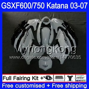 GSX600F Para SUZUKI GSXF 600 750 Marco negro blanco GSXF600 2003 2004 2005 2006 2007 293HM.32 GSXF-750 KATANA GSXF750 03 04 05 06 07 Carenados