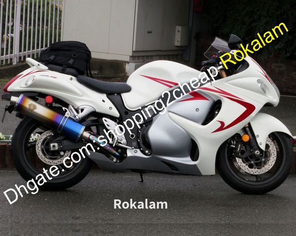 Kit de carenados GSXR1300 para Suzuki GSX-1300R Hayabusa GSX1300R 2008 ~ 2014 2015 2016 Juego de carenado blanco para carrocería de motocicleta (moldeo por inyección)