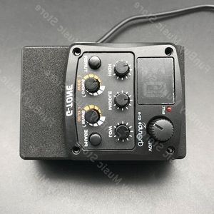 Freeshipping GT-6 Akoestische Gitaar Voorversterker 3 Band EQ Equalizer met Tuner en reverb Delay Chorus Brede Effecten plectrum houder Meape