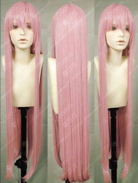 Envío gratisVocaloid Luka Megurine 100cm Cosplay peluca rosa oscuro H56