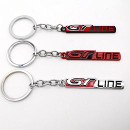 GT -lijn Key Chain Ring Holder voor Peugeot GT 508 3008 5008 Kia Picanto Forte Ceed Soul Stinger Shuma Renault Megane Car Keyring geschikt voor Peugeot