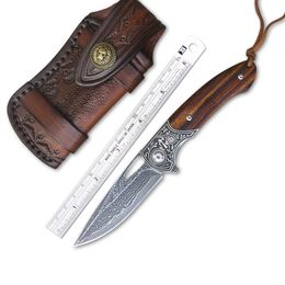 GT-N1139 High Hardness Pocket Folding Knife VG10 Damascus Blade kogellager camping Hunting Tactical EDC Survival Tool Knives