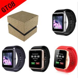 GT08 Montre Intelligente DZ09 Bracelet Bracelet Bluetooth Avec Podomètre Caméra Surveillance Sommeil Rappel Sédentaire Plateforme Compatible Android IOS