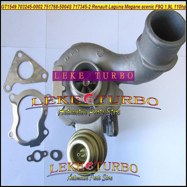 GT1549 703245-0002 703245 7700108052 Turbo Turbocompresseur Pour Renault Laguna Megane Scenic Trafic Volvo S40 V40 F9Q 1 9T 105HP356O