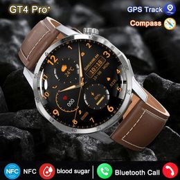 GT4 Pro GPS Smart Watch Men Amoled HD Screen Bluetooth Call NFC IP68 WATHERPHERS Watchs Suclat Smartwatch femme pour Huawei