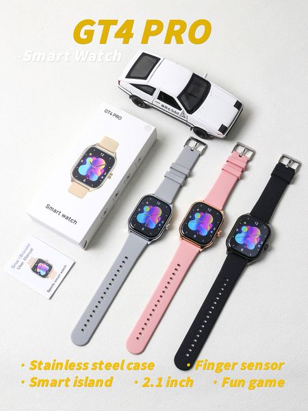 GT4 Pro Smart Watch 2,1 pouces HD Scran tactile complet BT Music appelant Reloj Inteligente Imperproof Fitness Tracker Salled Smartwatch Smartwatch