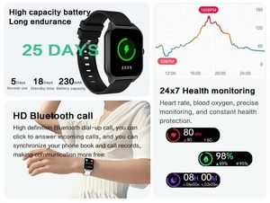 GT40 1,83 pulgadas reloj inteligente Bluetooth llamada Smartwatch hombres soporte 100+ deporte 2023 nueva caja de reloj inteligente de moda para mujeres