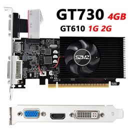 GT730 4GB DDR3 128Bit Grafische kaart met VGA DVI-poort PCIE20 16X Computer Video GT610 1G 2G voor OfficeHome 240318