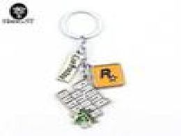 Keychain GTA 5 Game!Grand Theft Auto 5 chaîne pour les ventilateurs Xbox PC Rockstar Key Ring Hort 4.5 cm Jewelry Llaveros6436457