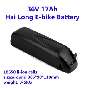 GTK HAI LANG 36V 17AH elektrische fiets e-bike batterij pack oplaadbare 10s 18650 Li-ion batterij pack waterdicht