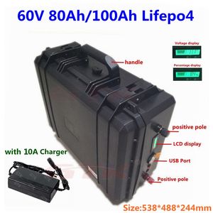 Batterie au lithium GTK Lifepo4 60V 80Ah 100Ah avec BMS pour chariot de golf à moteur électrique stockage d'énergie domestique + chargeur 10A