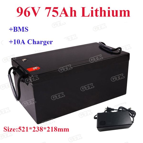 GTK Power96V 75Ah 80Ah batterie lithium-ion avec BMS pour 9000W stockage d'énergie mobilité scooter yacht moto + chargeur 10A