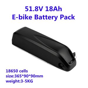 GTK oplaadbare 48v 51.8V 52V 18AH HAI lange e-bike batterij pack 14s lithium ion voor 1000W elektrische fiets