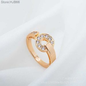 Gtlp luxe sieraden band ringen hoge versie Baojia koperen munt voor dames nieuwe ronde taart Rose goud Mosang Diamond Transit paar ring Msf9
