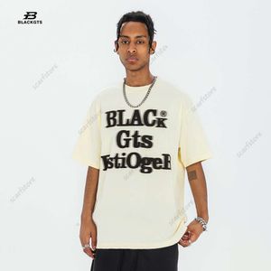 GTS Amerikaanse Letter Gedrukt Straat Korte mouwen T-shirt 2024 Lente/Zomer Losse Ronde Hals Modemerk Eenvoudige Casual T-shirt voor Mannen