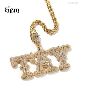 Collar nuevo de Gu Meng, Hip Hop, con diamantes completos, roca con púas, letra de azúcar, combinación de empalme artesanal, collar personalizado