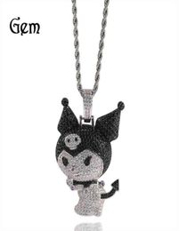 GU Meng039 New Zircon Little Devil Kuromi Kulomi Carton de dessin animé Collier Personnalisé Collier dign