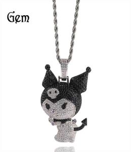 Gu Meng039S Nieuwe zirkon Little Devil Kuromi Kulomi Cartoon hanger ketting Gepersonaliseerde veelzijdige Dign Necklace11942519567368