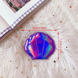 GU226 Portable Makeup Mirror Shell Pu Leather 1 2 Magnificateur MALOG MIRRORS GIRLS 2FACE POCKE COSMETICS 1PCS 240409