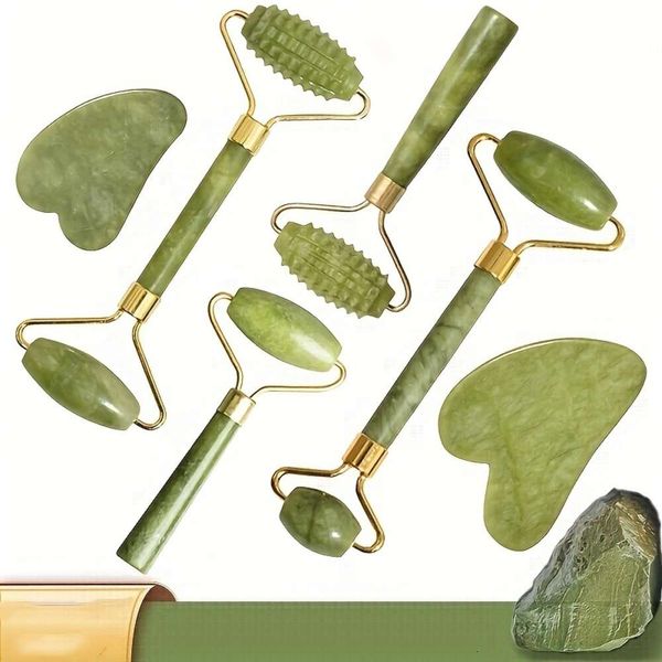 Gua Sha Face Massager Jade Store Scraper Roule Masage pour le corps de la gouache du visage Sinchnming Guasha Neck Skin Care Tools