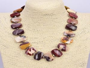 Guaiguai Bijoux Natural Mookaite Jasper Stone Rec Collier à la main pour femmes Real Jewlery Lady Fashion Jewellery38915031886436