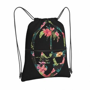 Guam Seal Floral Sacs à cordon Sacs à dos Sac à main pour hommes Sac de danse Yoga Shop Sac haute capacité School Girl's Heart Fresh K2KB #