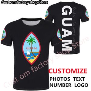 GUAM t-shirt bricolage gratuit sur mesure nom numéro gomme t-shirt nation drapeau gu pays collège imprimer mot texte p o rouge vêtements 220616