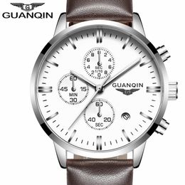 Guanqin heren horloges top merk luxe militaire sport quartz horloge mannen chronograaf lichtgevende handen mannelijke klok relogio masculino